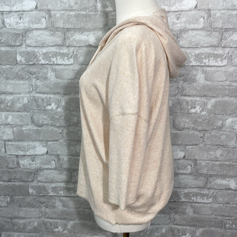Chaser Cream Ribbed Hooded Top - Picture 2 of 5